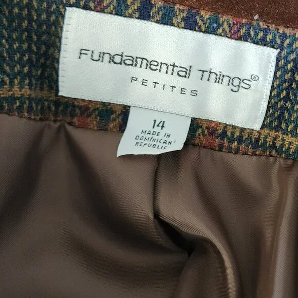 Vintage Plaid Blazer Size: 14P - Picture 13 of 16